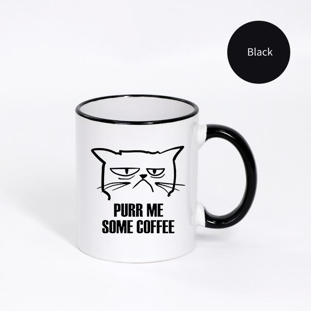 11oz Lustige Süße Katzen Tasse Runder Griff Keramik Teetasse Kreative Keramik Geschenk Tassen für Valentinstag Tee und Heiße Getränke Geschenk