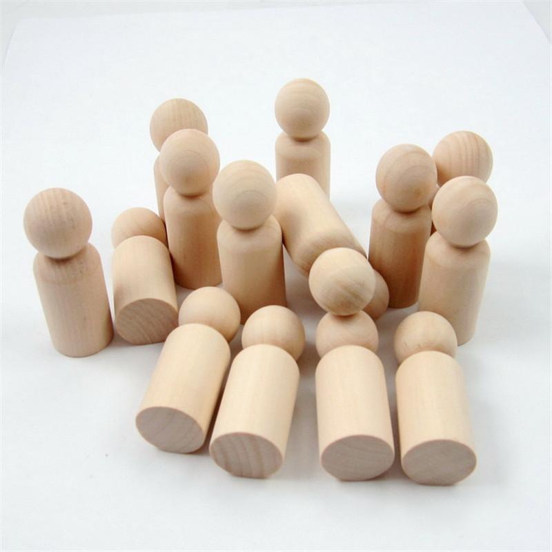 2 Stück 60*22mm Holz Humanoide Schachfiguren Brettspiel Zubehör Holz Bauer Für Brettspiele Dty Zubehör