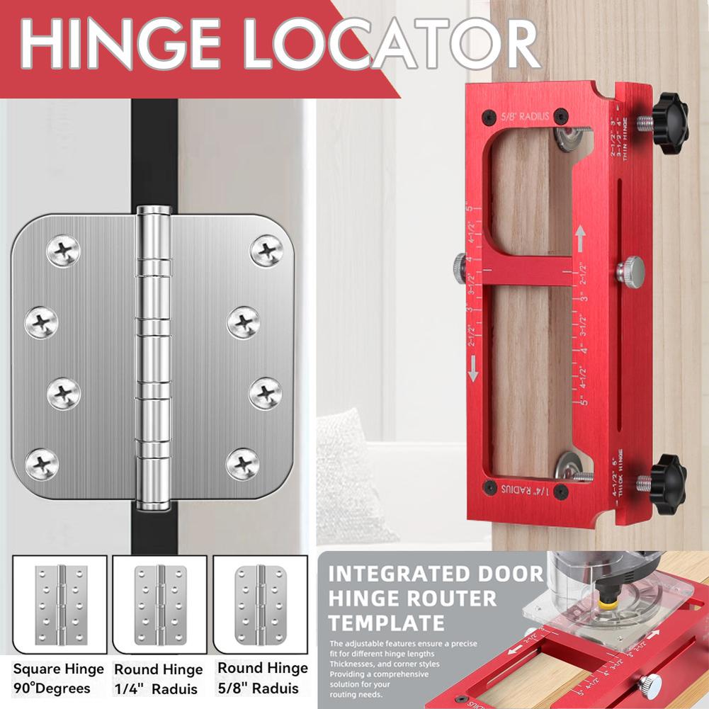 1set Aluminum Alloy Hinge Door Lock Hole Locator Kit For Home Improvement Woodworking Tools Accessories