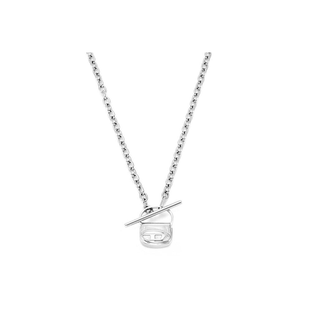 Diesel Dx1593040 1Dr White Charm Toggle Necklace