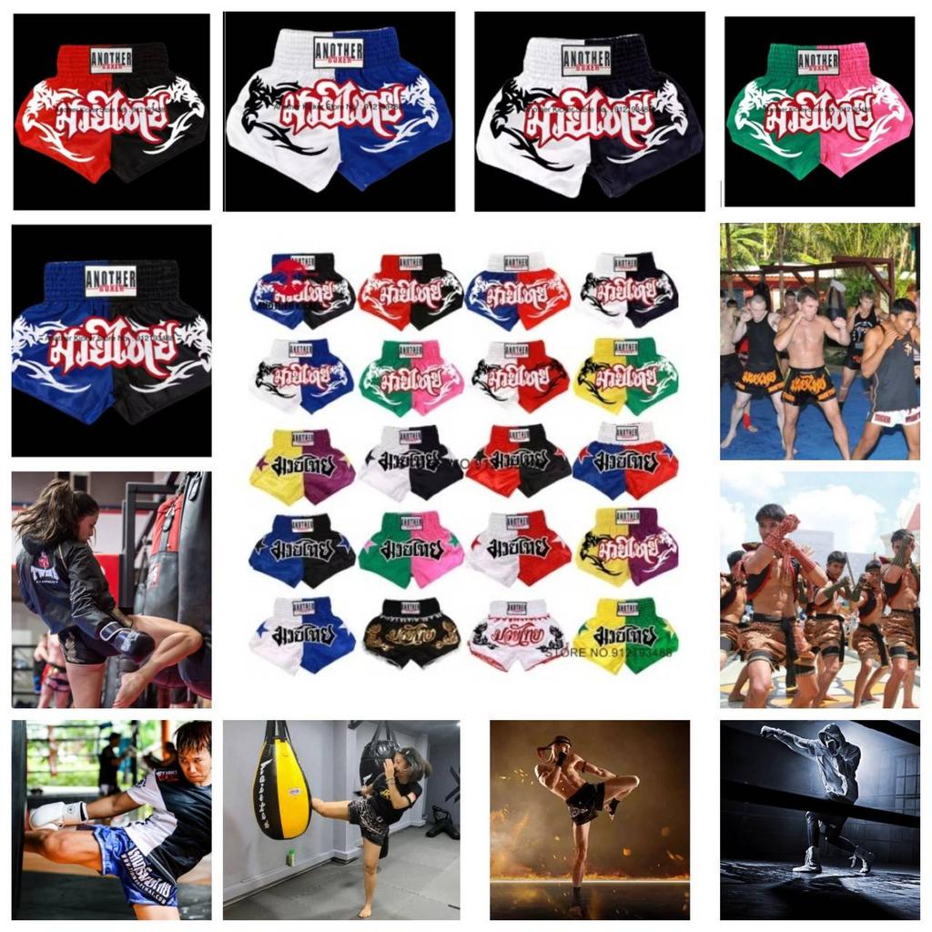 Star Muay Thai Shorts Pants Kickboxing Boxing MMA UFC  Fight Unisex Men Women Kid Quick Dry Print Elastic High Waist Polyester Training