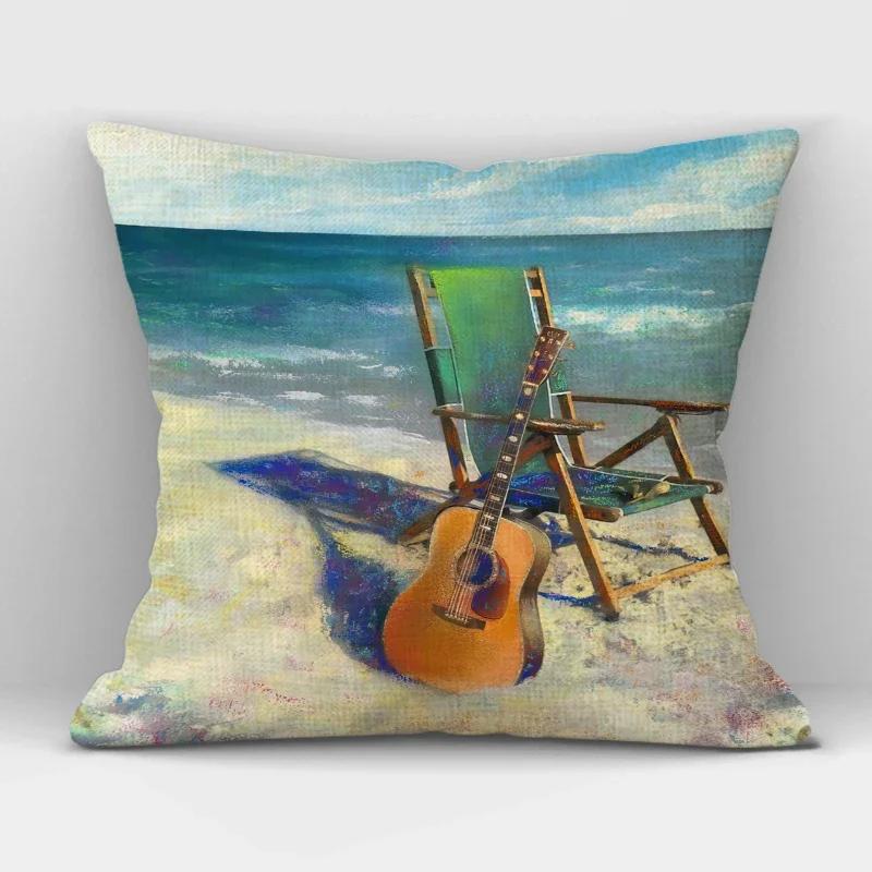 1Pcs/Set Music Series Printed High Qulity Linen Decorative Pillow Case Black White Cushion Cover Car Seat Sofa Decor 45X45Cm
