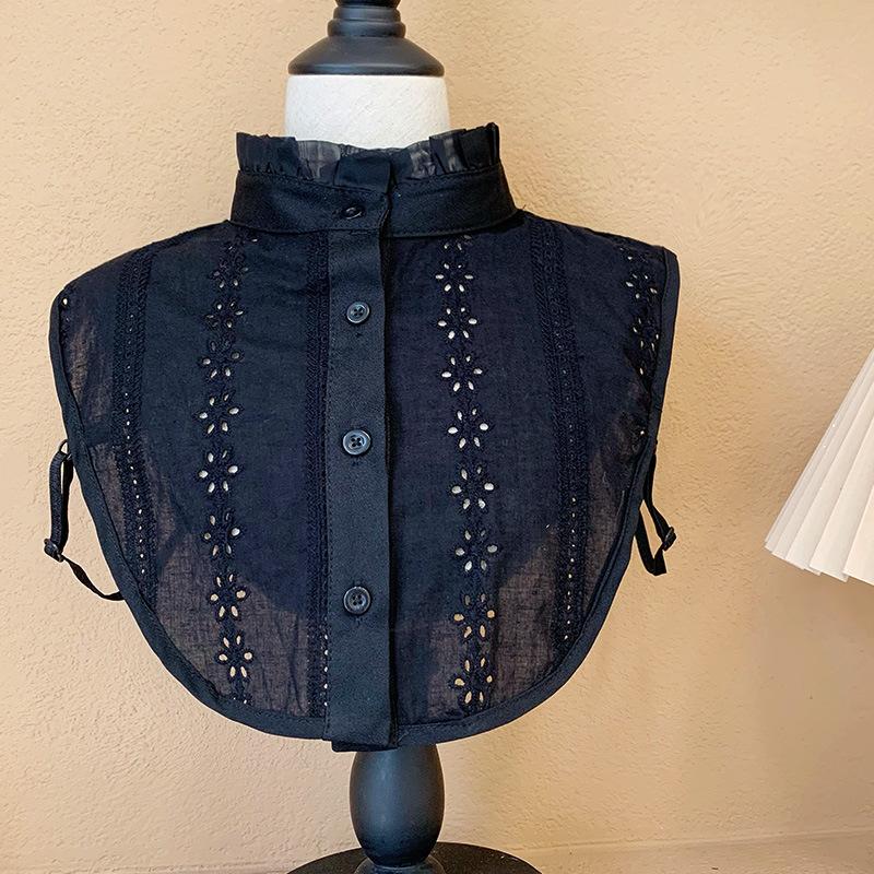 Białe Sztuczne Kołnierzyki Dla Kobiet Krata Klapa Odpinany Kołnierzyk Koszula Koronka Stójka Fałszywy Kołnierzyk Kobieta Zdejmowany Krawat Nep Kraagie