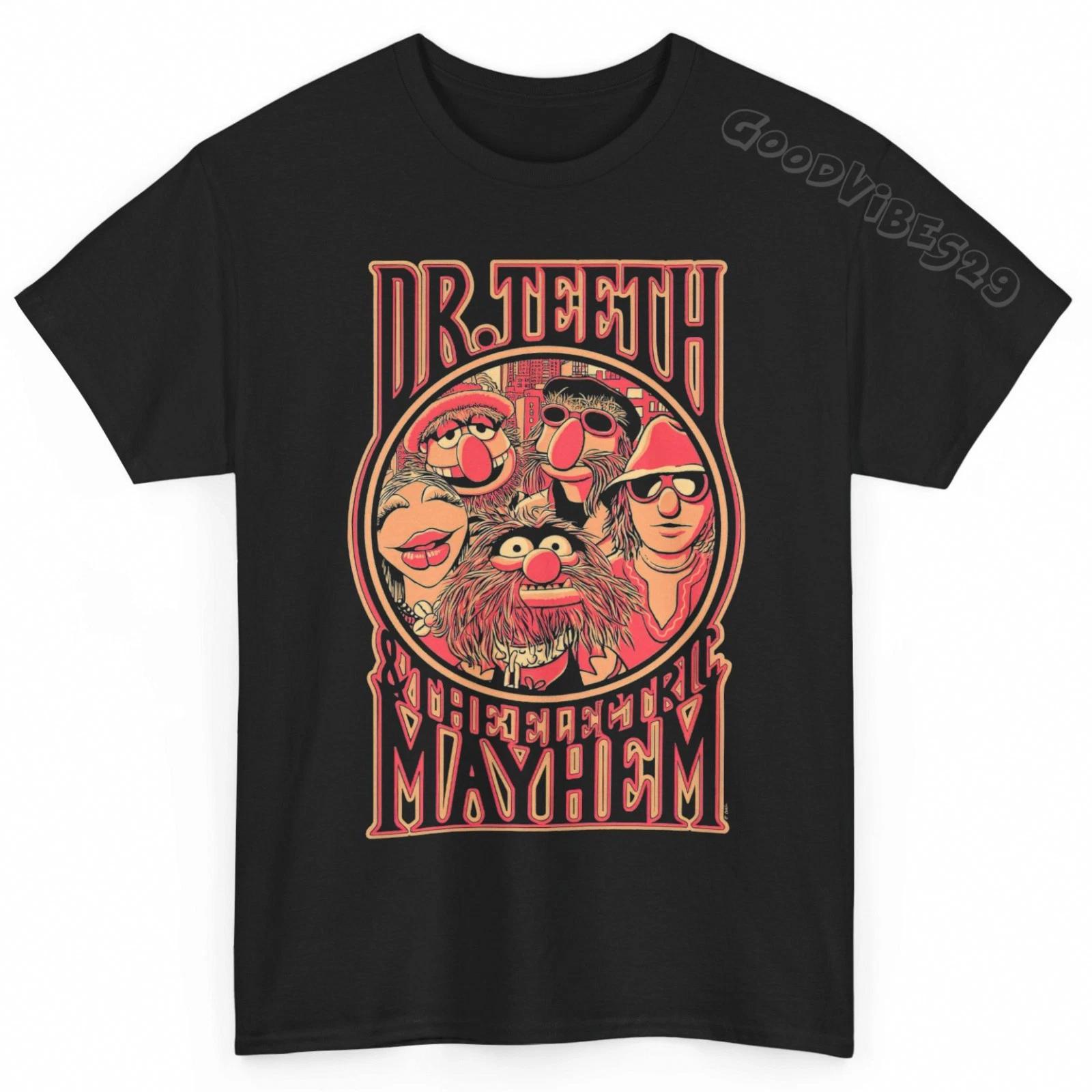 Muppets Dr. Teeth The Electric Mayhem Vintage S-5XL T-Shirt Men Women Unisex L