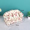 1 Set 1:12 Dollhouse Furniture Double Sitting Sofa With Pillow Kit Doll House Simulation Miniature Living Room Kids Pretend Play