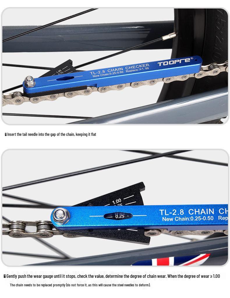 TOOPRE Chain Wear Gauge for Mountain & Road Bikes