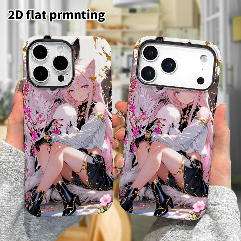 Phone Case: 2D Flat Design Suitable for iPhone 18, 17, 16, 15, 14, 13 Pro Film Protective Case, Couple Style, 2D Anime, Christmas and Halloween Gift