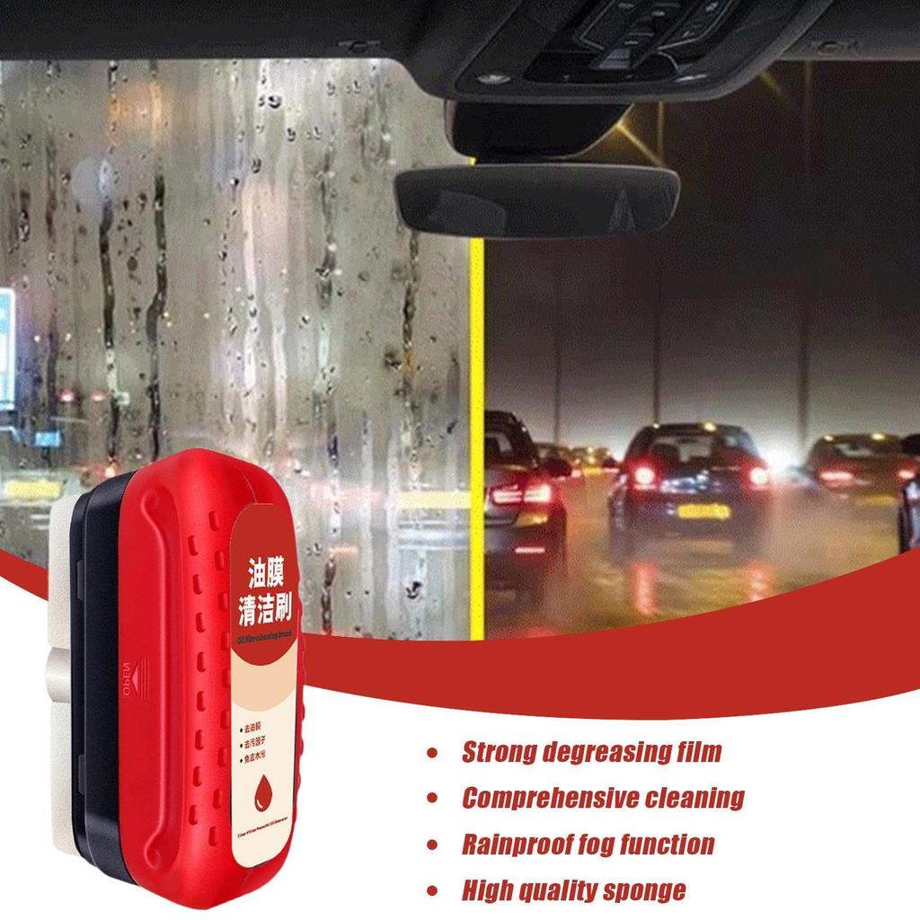 Car Glass Film Remover, Car Glass Film Stain Remover with Sponge,