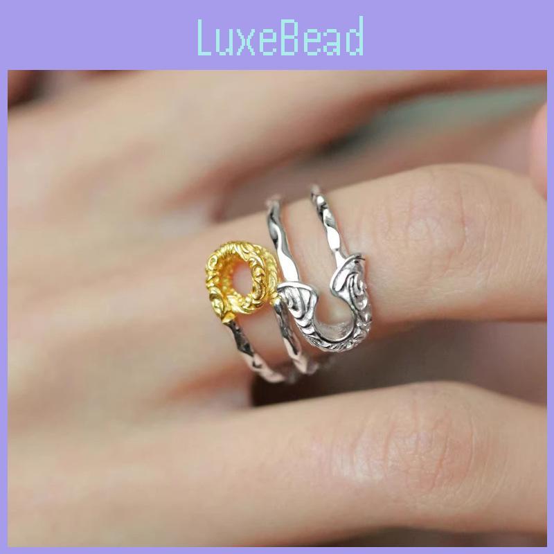 Eleganter Vintage Damast Muster Kupferring für Damen Verstellbare Größe Modeaccessoire