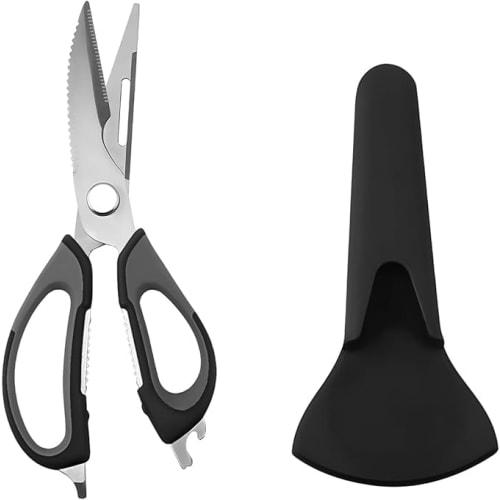 

Coehaopike Multifunctional Kitchen Scissors with Detachable Magnetic Storage Box, Suitable for Cooking, Fishing, and Refrigerator Storage (Black)