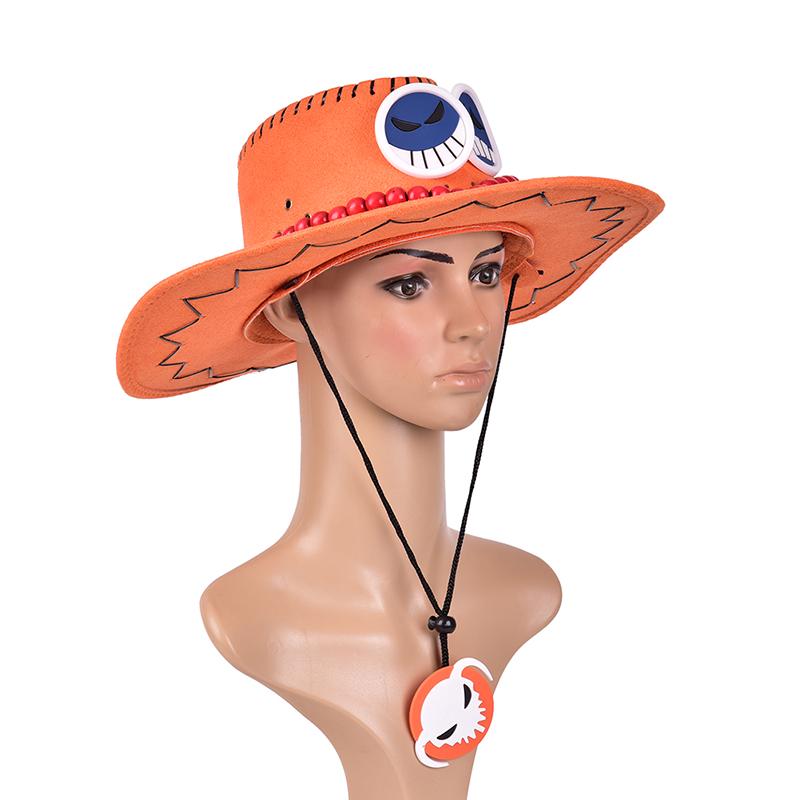 Anime Portgas·D· Ace Cowboy Hat Cosplay Hats Pirates Cap Suede Costume