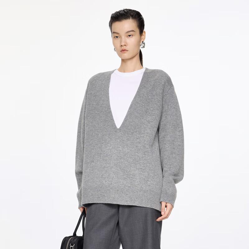 JNBY 2024 Winter Loose Fit V-Neck Sweater