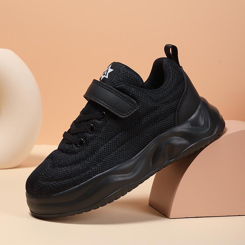 

Детские кроссовки Four Seasons Low Top Breathable для скейтбординга для детей и студентов, популярные кроссовки для бега, для мальчиков и девочек, удобные кроссовки для спортзала 28 чёрный