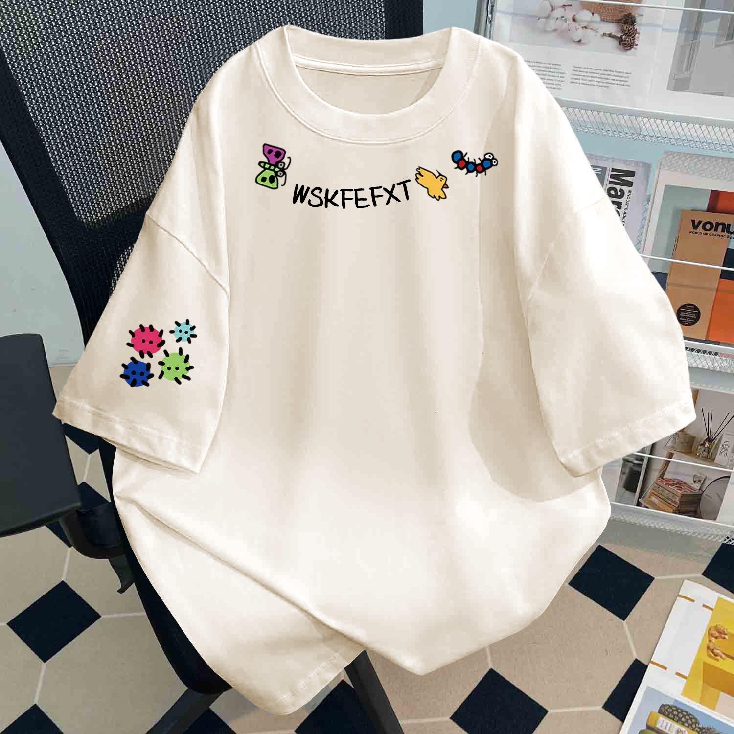 

Unisex Harajuku Pure Cotton Short-Sleeve T-Shirt, Unique Fun Print, New Summer Round Neck Top 3XL