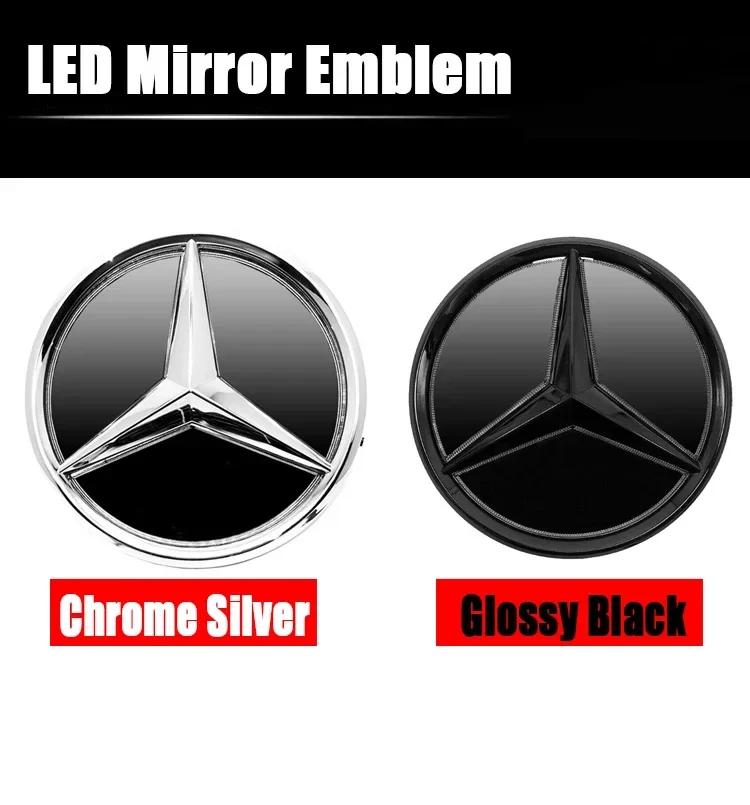 Logo Star Badge Car Front Grill LED Emblem Light For Mercedes Benz A B C E S CLA GLA ML GL W205 W117 W176 W212 W207 MZABC1