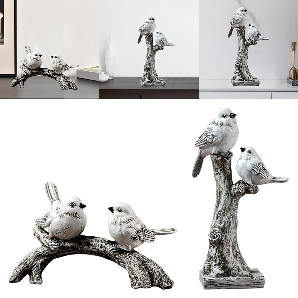 Fine American Resin Garden Creative Ornaments White Bird Statue Living Room Interior Animal Art Modern Toys Garden Decoration