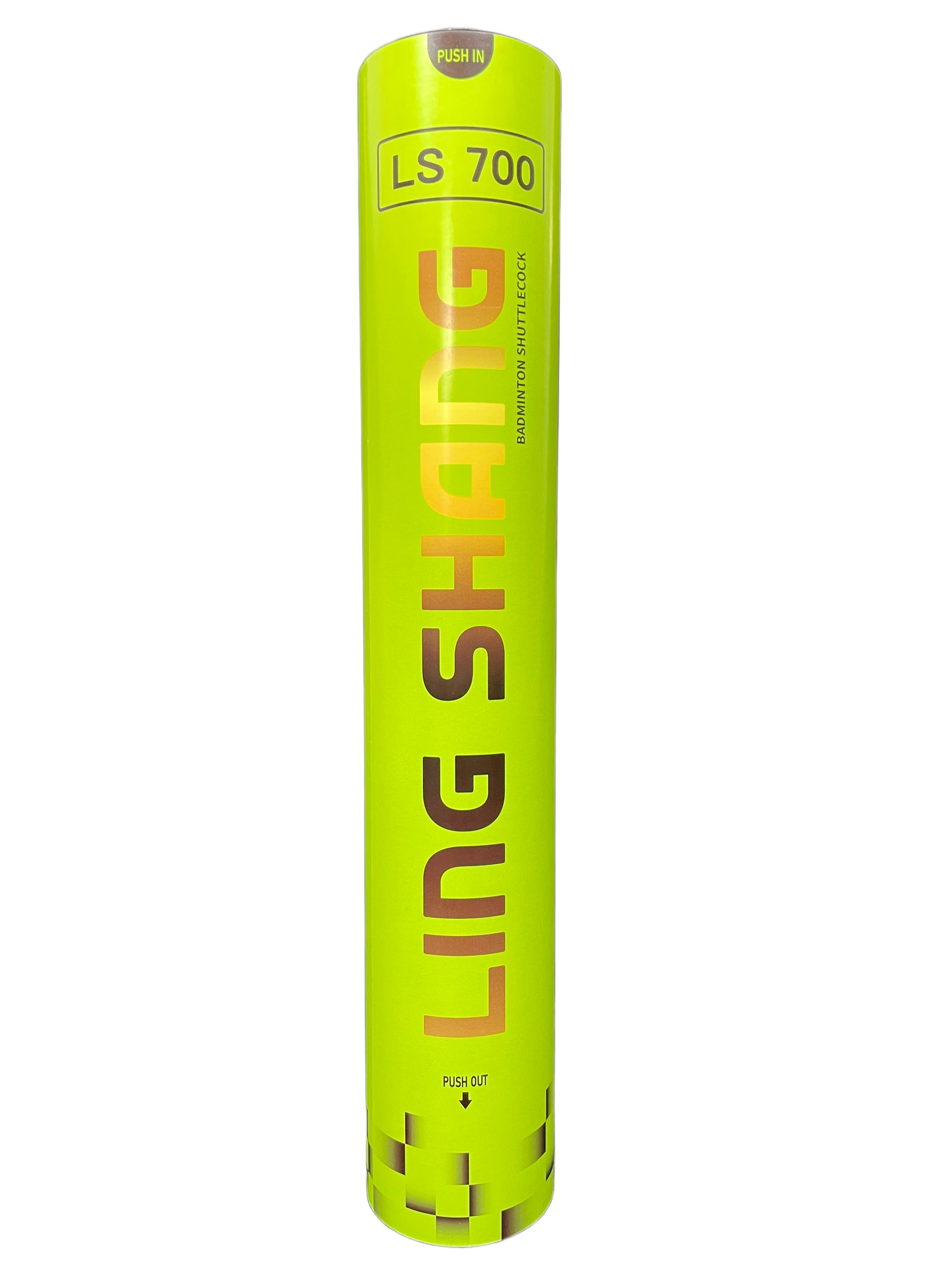 LINGSHANG LS700 A-Grade Goose Feather Shuttlecocks A+ Durability 75 (12 Pcs/Tube) белый