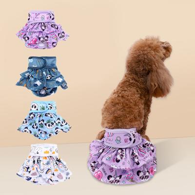Cartoon Print Pet Panties Fine Workmanship Firmly Fixed Anti-seepage Drip Puppy Underwear Diaper Pants