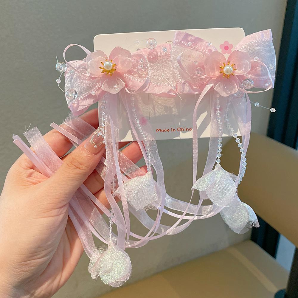 Juego de Horquillas Estilo Chino Hanfu para Niñas - Incluye Pinzas para el Cabello, Borlas Colgantes y Accesorios de Mariposa