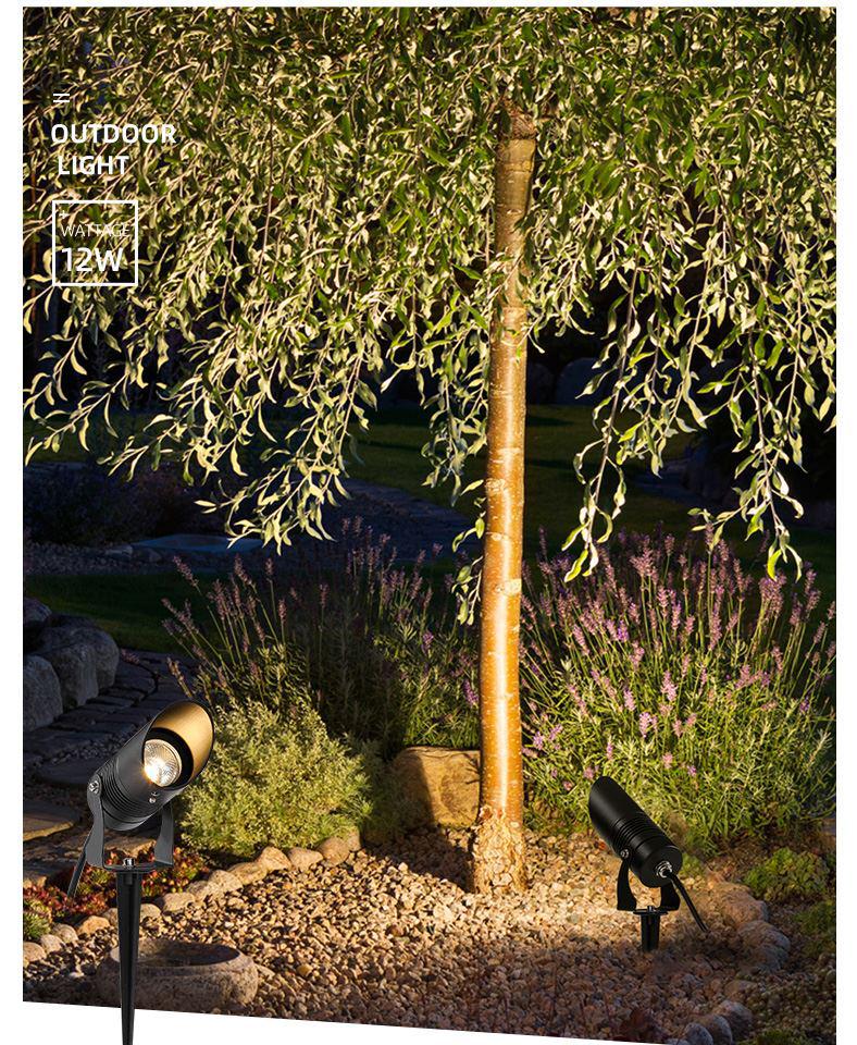 Waterproof LED Landscape Spotlights for Outdoor Trees and Garden Decoration with Ground Spike