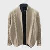 Men's Solid Color Knitted Cardigan Sweater - Versatile Trendy Jacket for Spring & Autumn (2022)