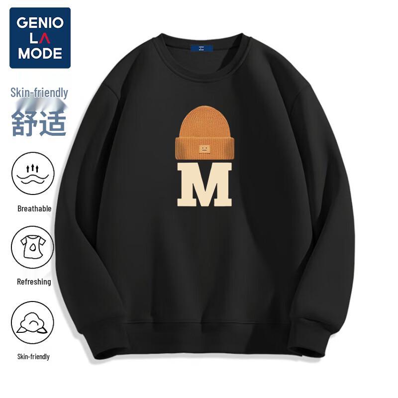 

GENIOLAMODE Men s Heavyweight American Casual Crewneck Sweatshirt M
