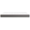 347806 vidaXL Pocket Spring Bed Mattress Grey 140x200 Cm Thickness 20 Cm Faux Leather