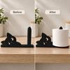 Cute Animal Tissue Holder Cat Shape Roll Paper Stand, Decorative Black Plastic Towel for Kitchen Holder, Stable Base Sturdy Dispenser Countertop Stand