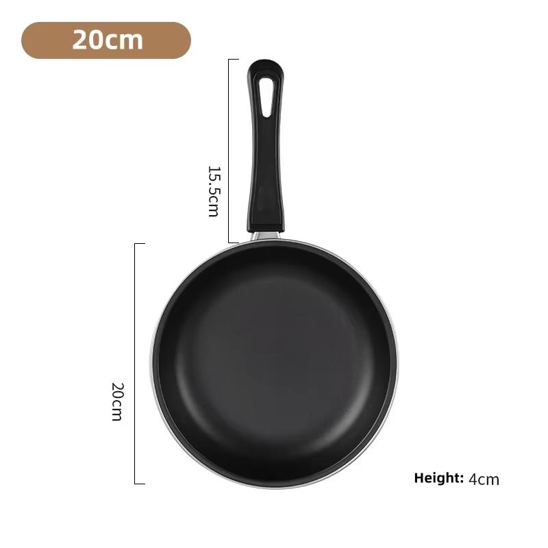 3Pcs/set Frying Pan Non-stick Skillet Steak Flat Cooking Pan Iron Pancake Egg Fryer Cast Iron Kitchen Cooking Tools 20/25/30cm