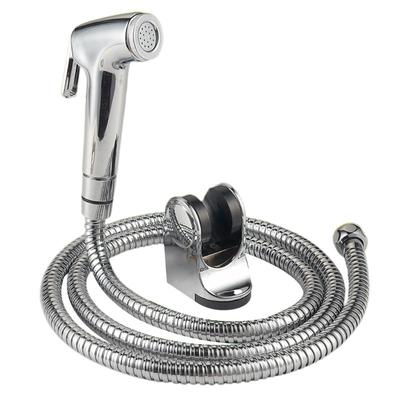 Rociador de Bidé de Mano Universal Grifos de Limpieza de Bidé Duraderos Juego de Rociador de Bidé Portátil con Manguera Flexible y Soporte