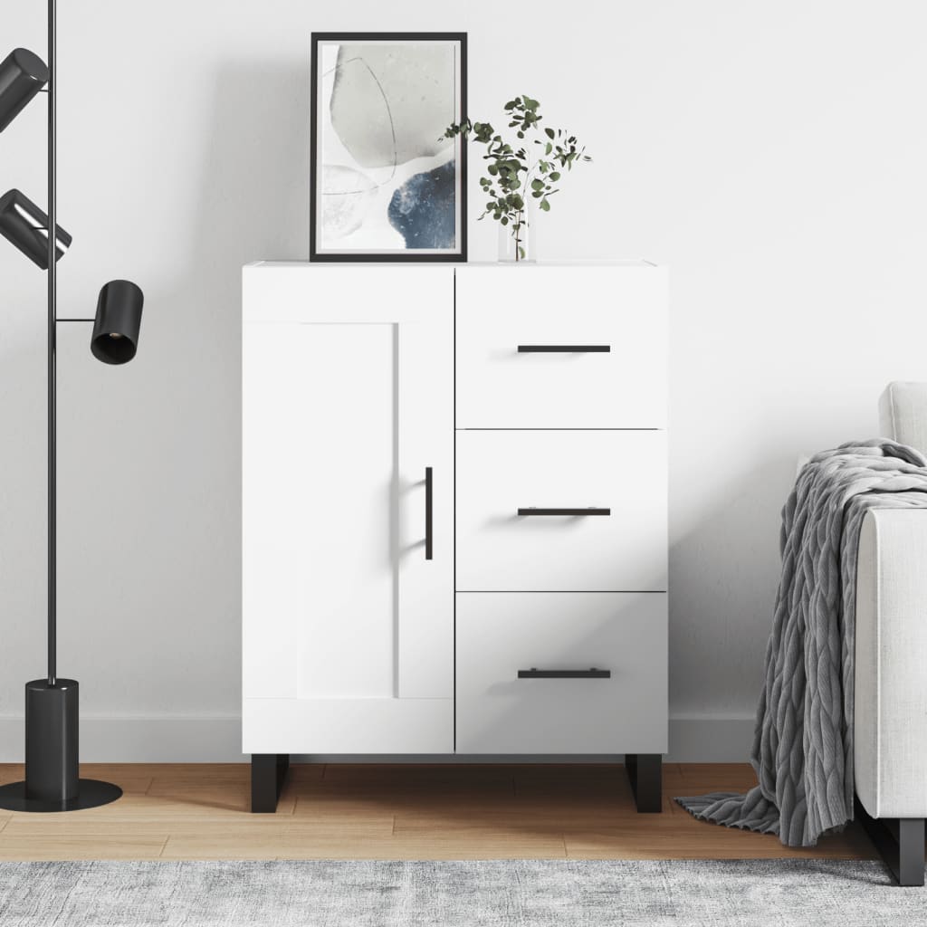 Cabinet, White, 69.5X34X90 Cm, Wood-based Material