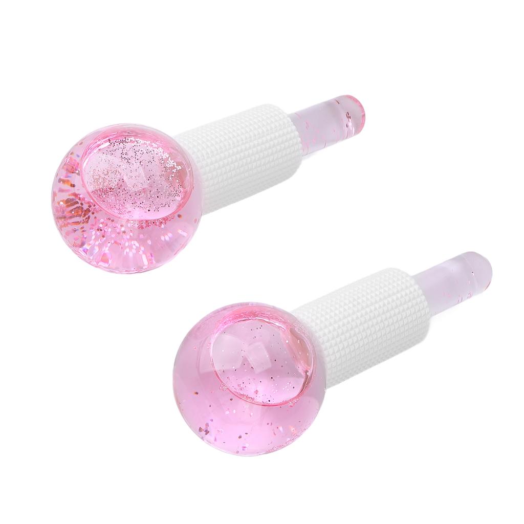2pcs Cold Ice Globes Skin Massagers Globes Facial Ice Beauty Ball Glass Face Roller Balls Reduce Puffiness Massage