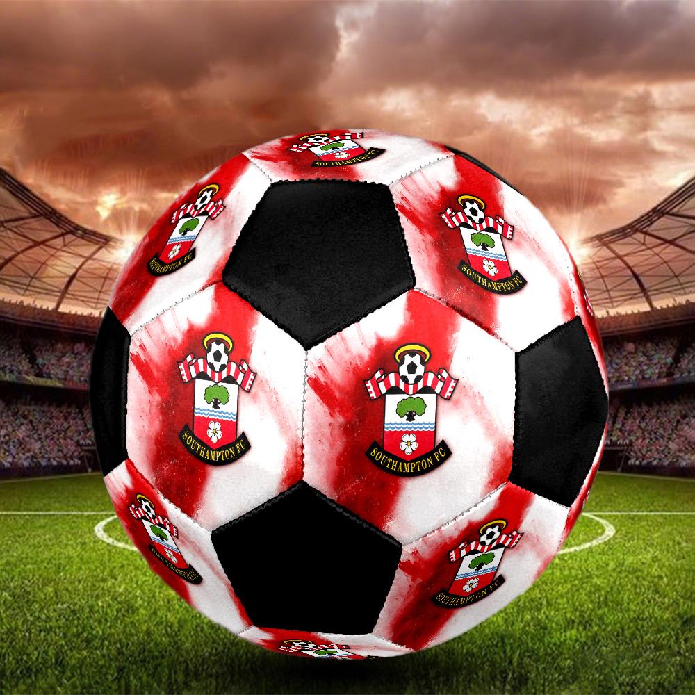 Pallone da Calcio Southampton F.C. Colorato Per Tutte le Età Cucito a Macchina PVC Pronto per la Competizione Resistente Alto Rimbalzo.TAGLIA5