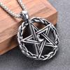 Pentagram Men's Jewelry Punk Retro Moon Pentagram Trend Necklace Pendant