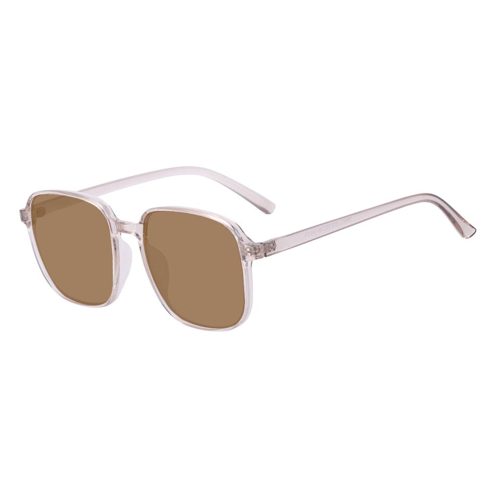 Stylish Men Women Square Oversized Polarized Sunglasses Transparent TR90 Light Plastic Sun Shades Sunglasses Lenses Myopia Lens