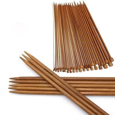 18th Sweater Needle Carbonized Bamboo Crochet Single-pointed Knit with A Full Set of Beads