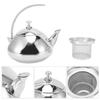 1.5L Stainless Steel Tea Pots Professional Removable Stovetop Tea Kettle with Infuser for Home Kitchen Silver