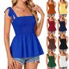 Women's Summer Fashion Sexy Strap Camisole Vest With Ruffled Edge Top