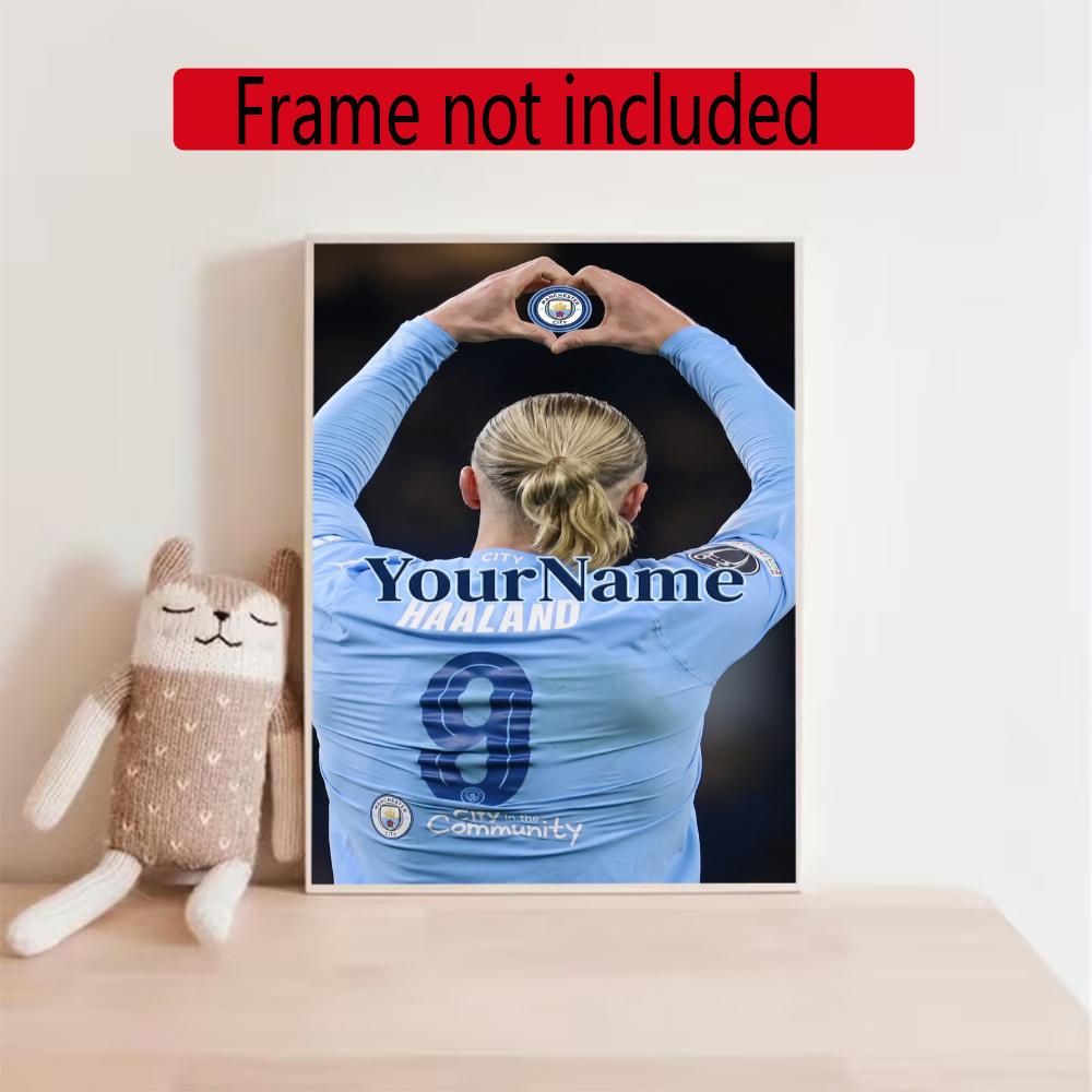 Haaland Customize Your Name Diamond Painting Round Diamond Diy Frameless Holiday Artwork Suitable For Home Office Wall Decoration