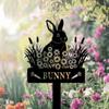 Handmade Rabbit Metal Garden Art, Custom Bunny Yard Sign, Cute Rabbit Outdoor Decor, Easter Gift for Mom
