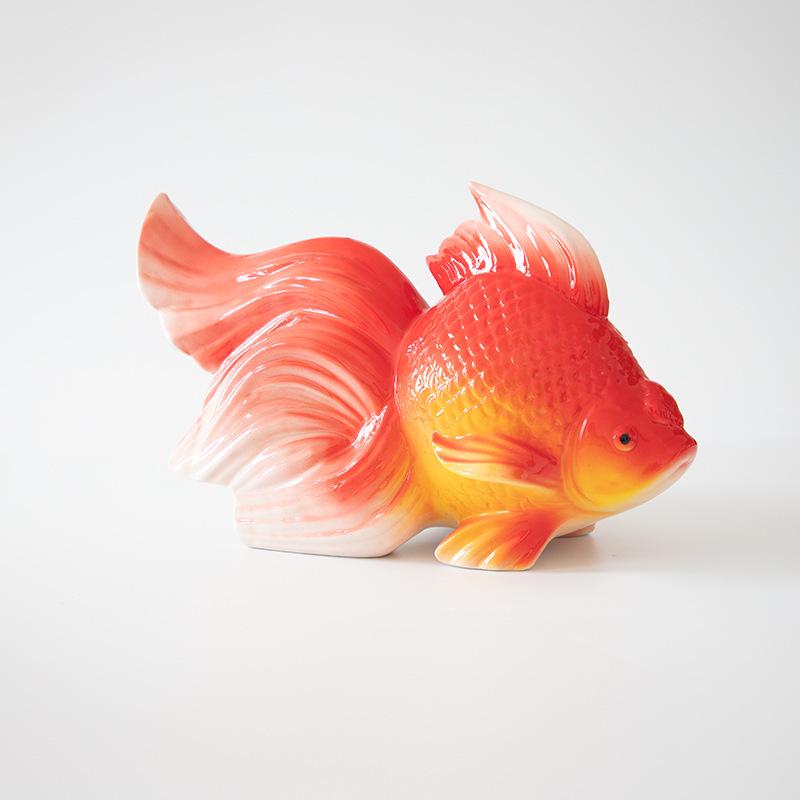 High-End Jingdezhen Koi Ceramic Baijiu Bottle: Creative Sealed Fish Ornament Wine Pot