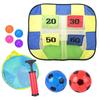 Saiyodo Strikeout Soccer Indoor Goal Ball Target Practice Game, Foldable, with Air Pump and Storage Bag, Portable