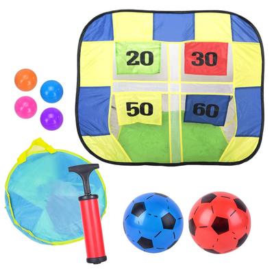 Saiyodo Strikeout Soccer Indoor Goal Ball Target Practice Game, Foldable, with Air Pump and Storage Bag, Portable