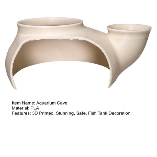 Aquarium Underground Cave 3D Printed Under Gravel Tunnel Hideout Fish Tank Decoration for Betta Corydora Catfish Loach Clown Pleco Guppy Shrimp