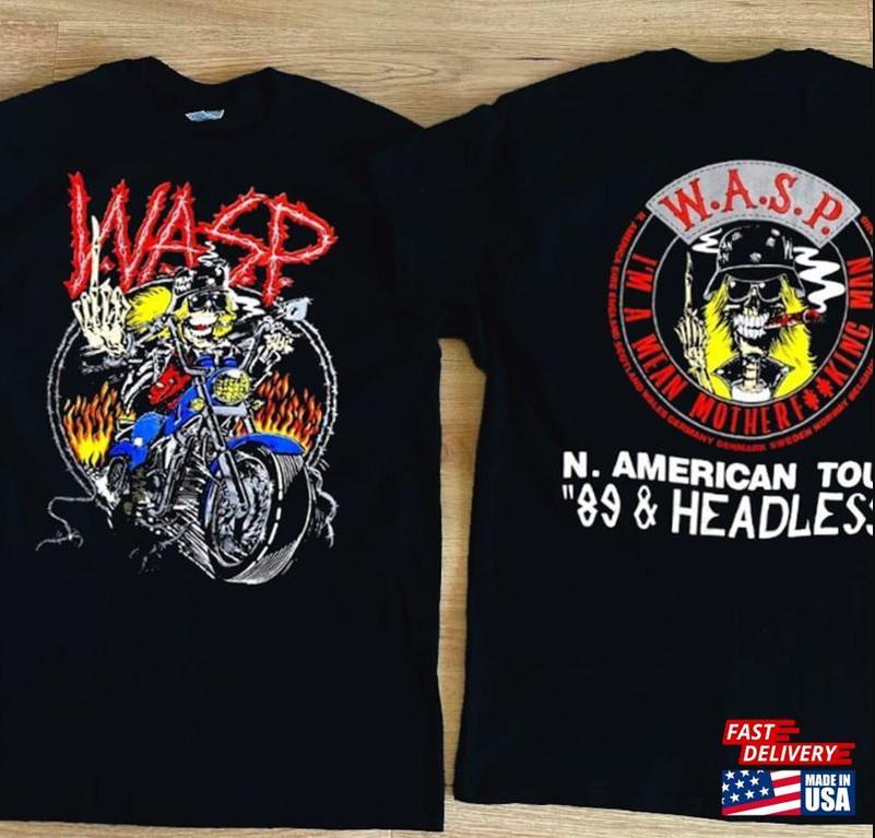 

Vintage 1989 W A S P North American Tour T-shirt, size S-4XL L