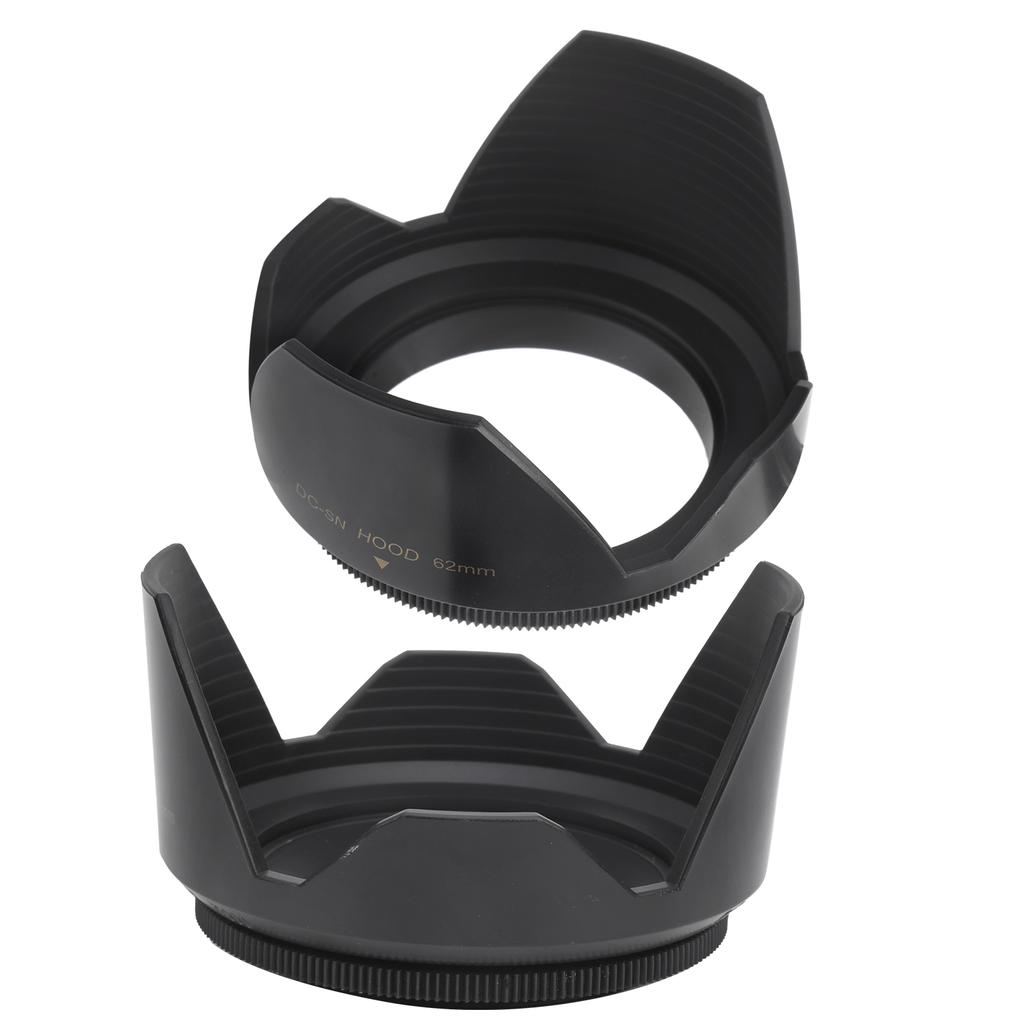 2pcs Plastic Flower Lens Hood Petal Shape Screw Mount for 62mm Filter Aperture Lens