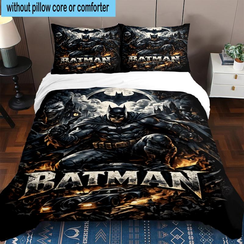 3PCS Dark Knight Rising Bedding Set,Including 1pc Duvet Cover And 2pcs Pillowcases Perfect for Bedroom, Dormitory, Fan Christmas Gift