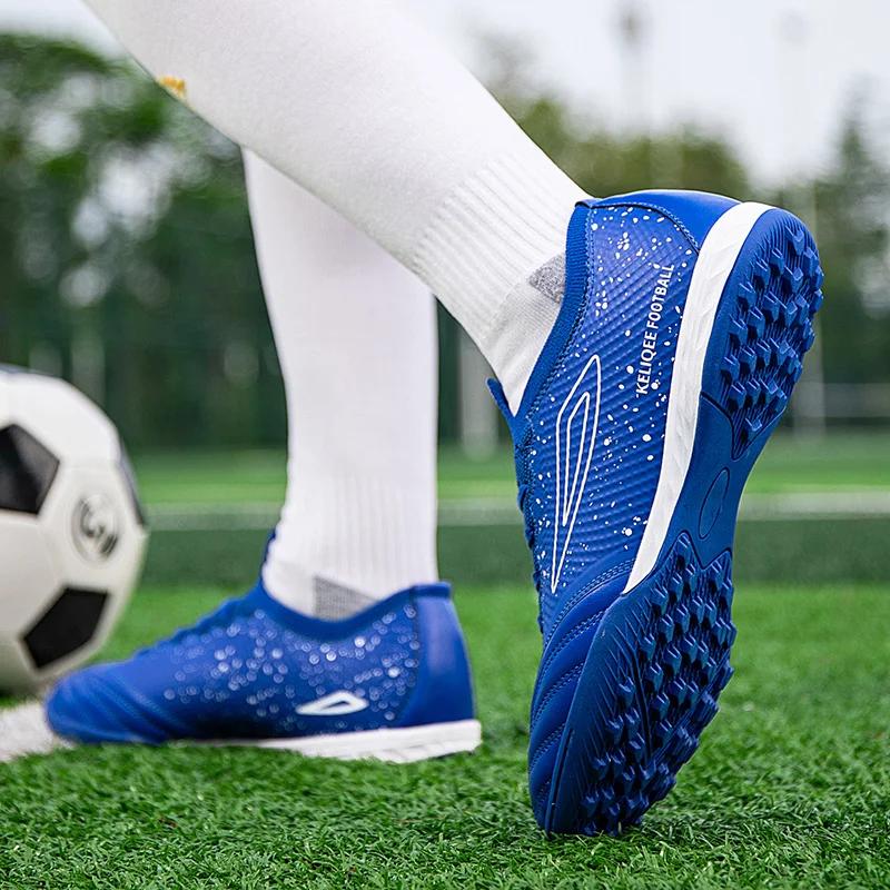 Men's Soccer Shoes Large Size Ultralight Football   Boots Boys Sneakers Non-Slip AG/TF Soccer Cleats Ankle Boots Unisex