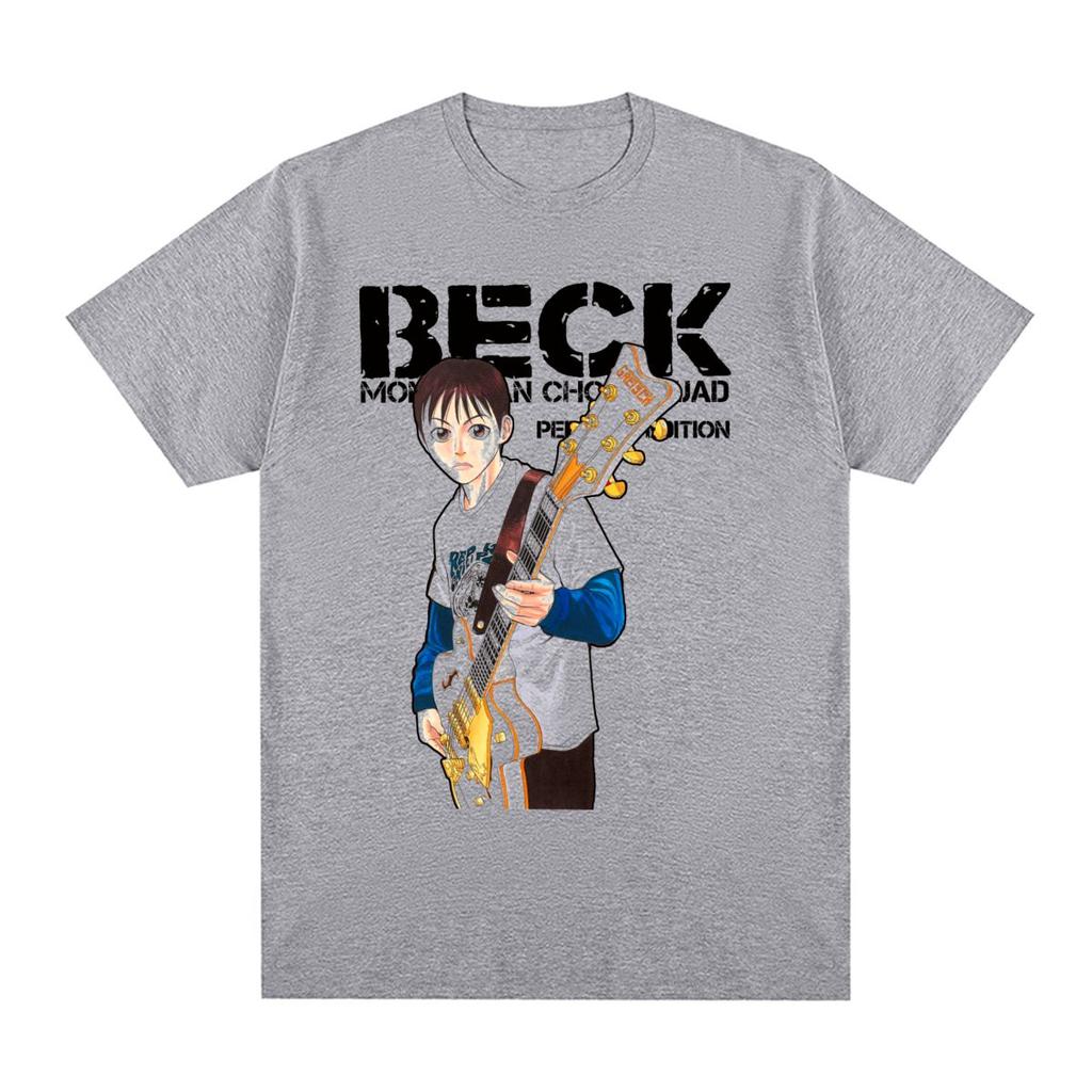 BECK Vintage T-shirt Mongolian Chop Squad Anime Retro Cotton Men T Shirt New Tee Tshirt Womens Tops