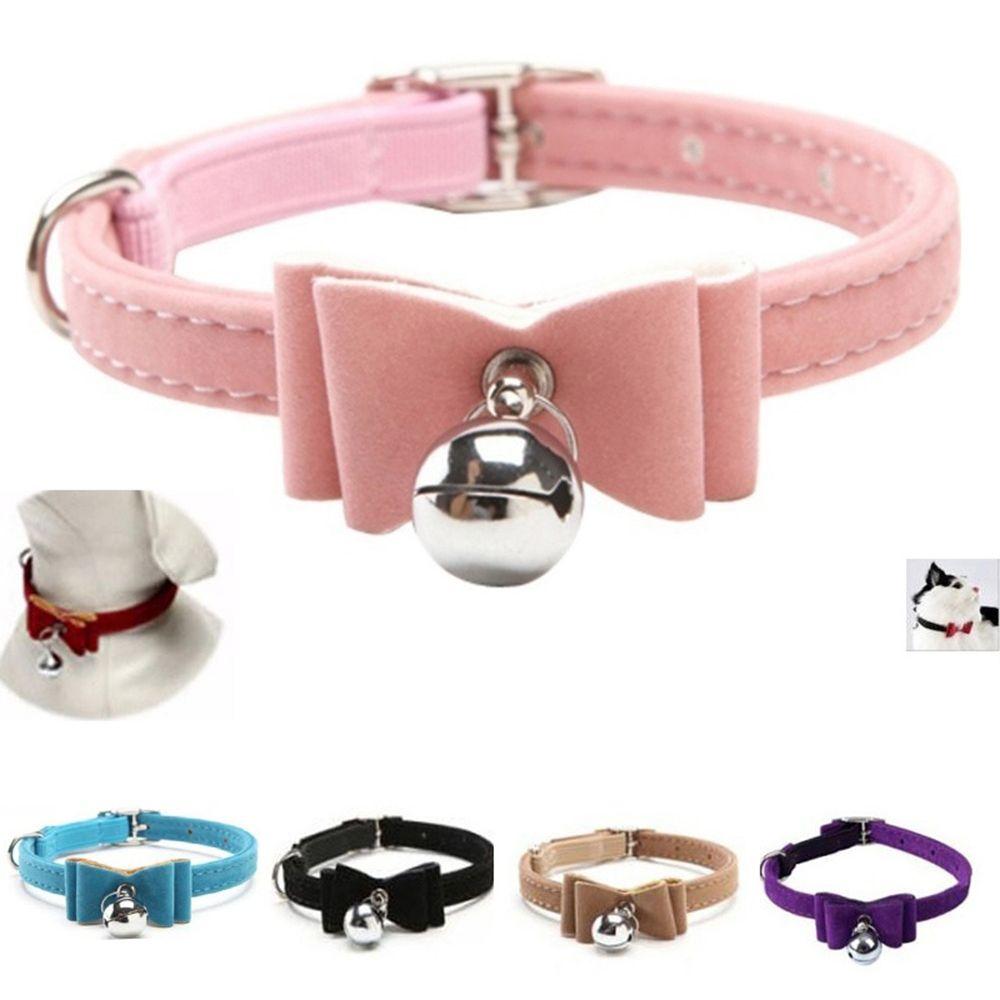

Puppy Cat Necklace Collar Neck Strap with Bell Bow Tie червоний